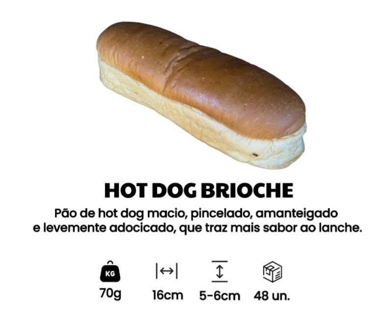 Pão para Hot Dog Brioche - ValePan
