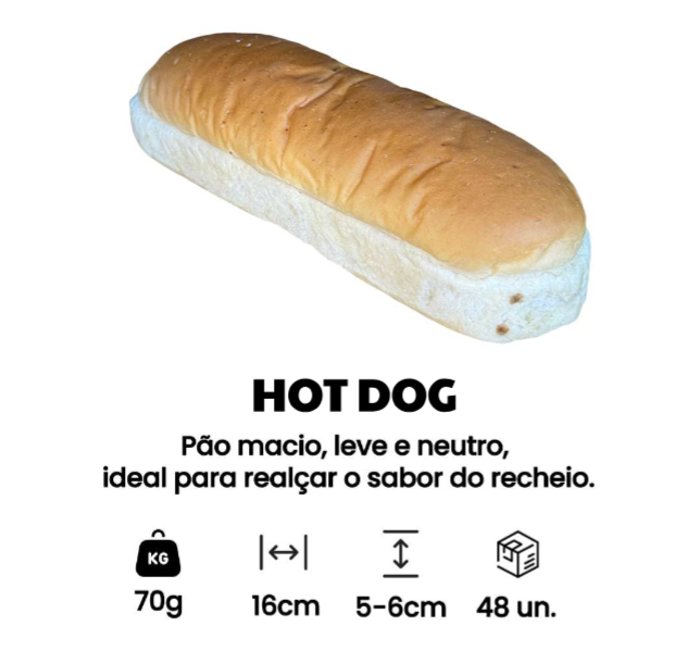 Pão para Hot Dog - ValePan