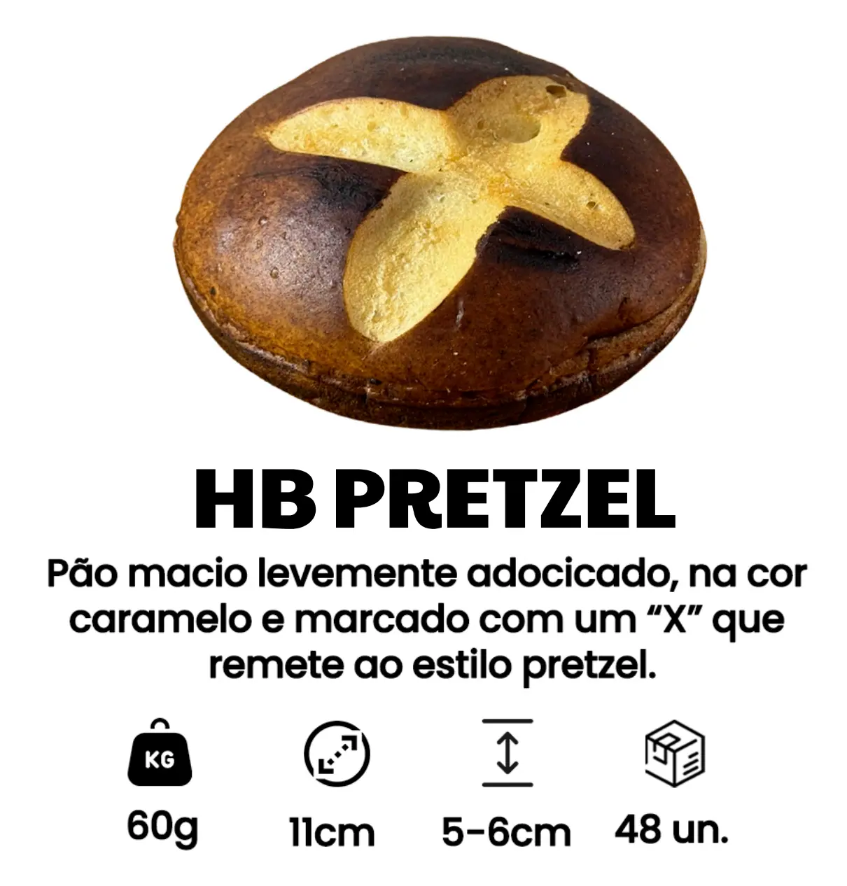 Pão Pretzel para Hambúrguer - ValePan