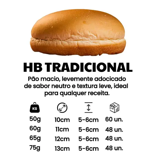 Pão Tradicional para Hambúrguer - ValePan